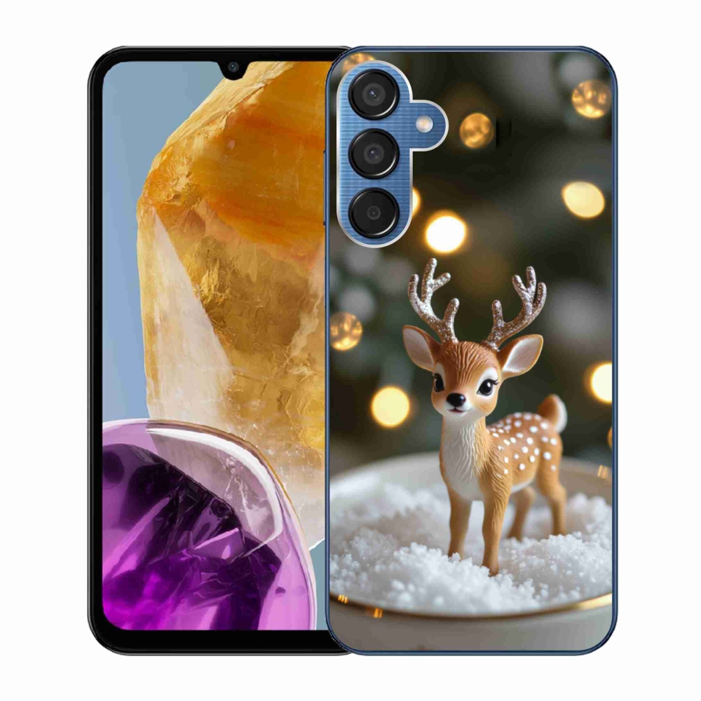 Gélový kryt mmCase na Samsung Galaxy M15 5G - roztomilý vianočný jeleň