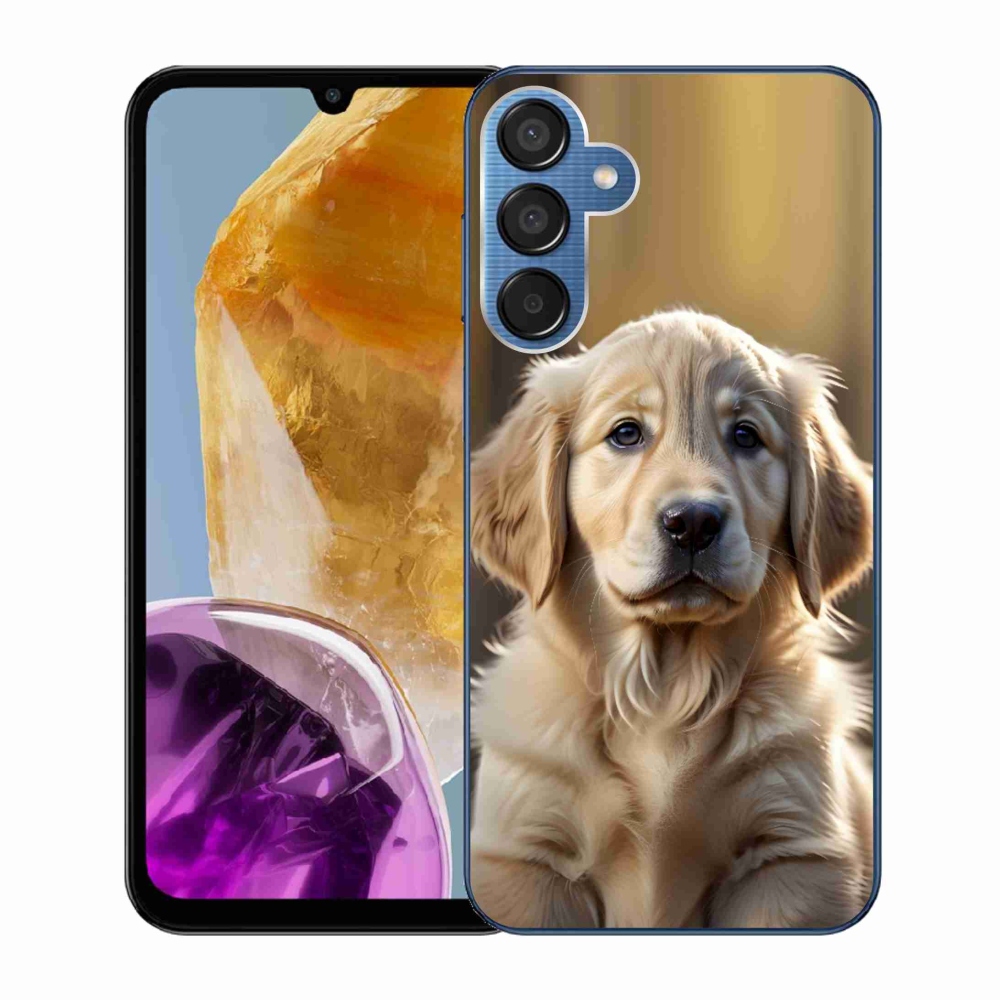 Gélový kryt mmCase na Samsung Galaxy M15 5G - roztomilý zlatý retriever