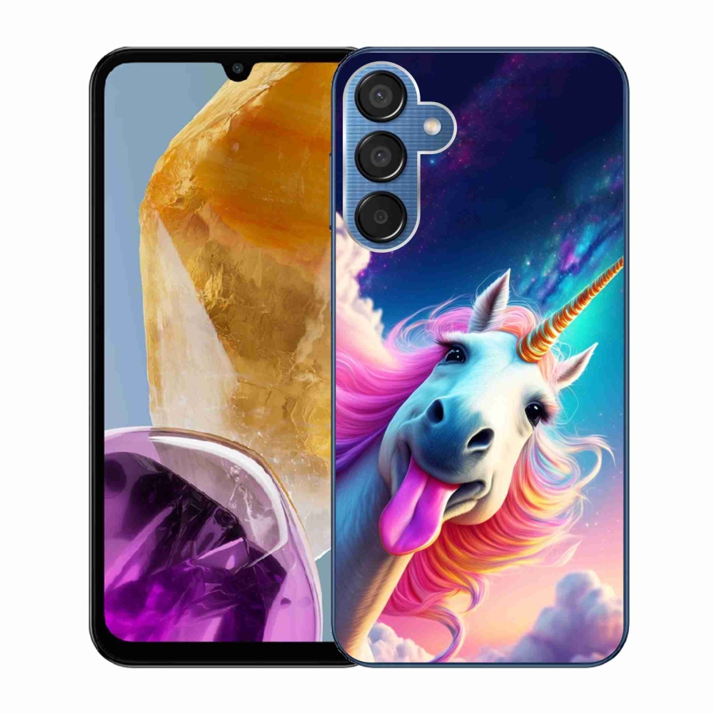 Gélový kryt mmCase na Samsung Galaxy M15 5G - šialený jednorožec