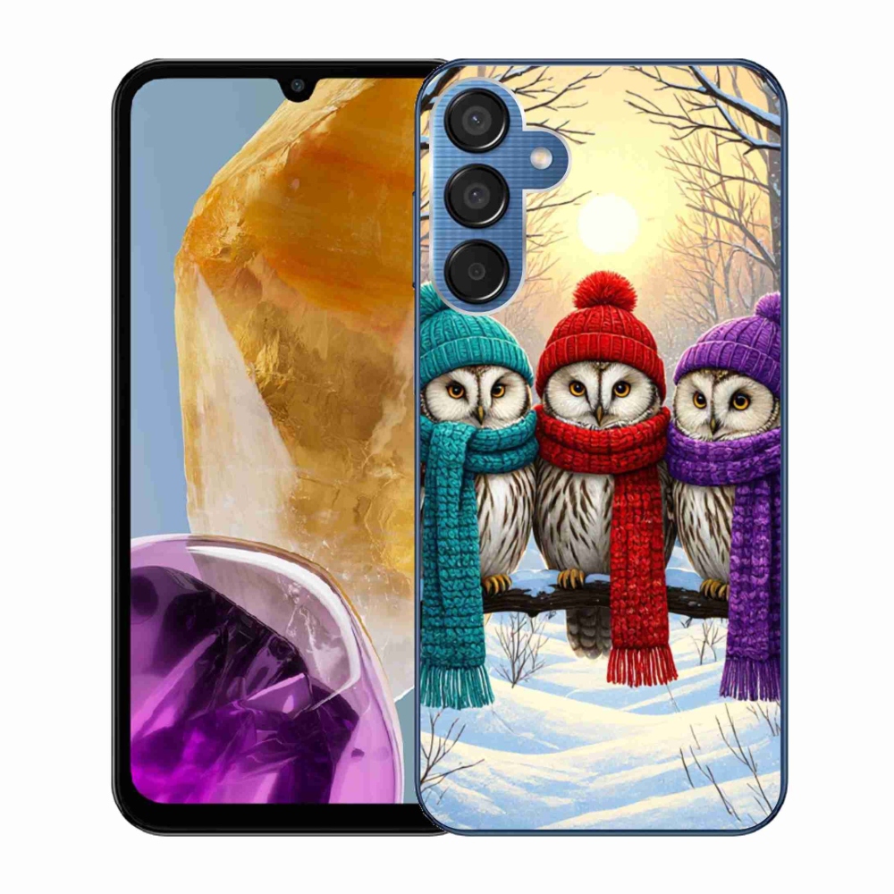 Gélový kryt mmCase na Samsung Galaxy M15 5G - soví priatelia