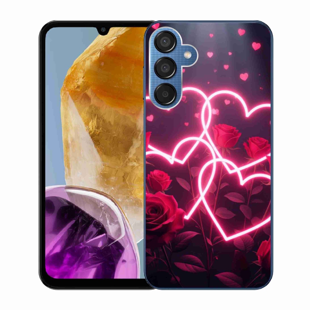 Gélový kryt mmCase na Samsung Galaxy M15 5G - srdce lásky