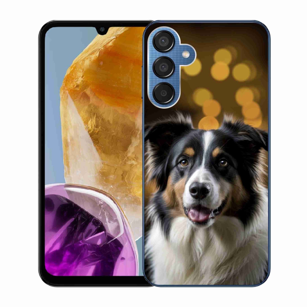 Gélový kryt mmCase na Samsung Galaxy M15 5G - usmievavý austrálsky ovčiak