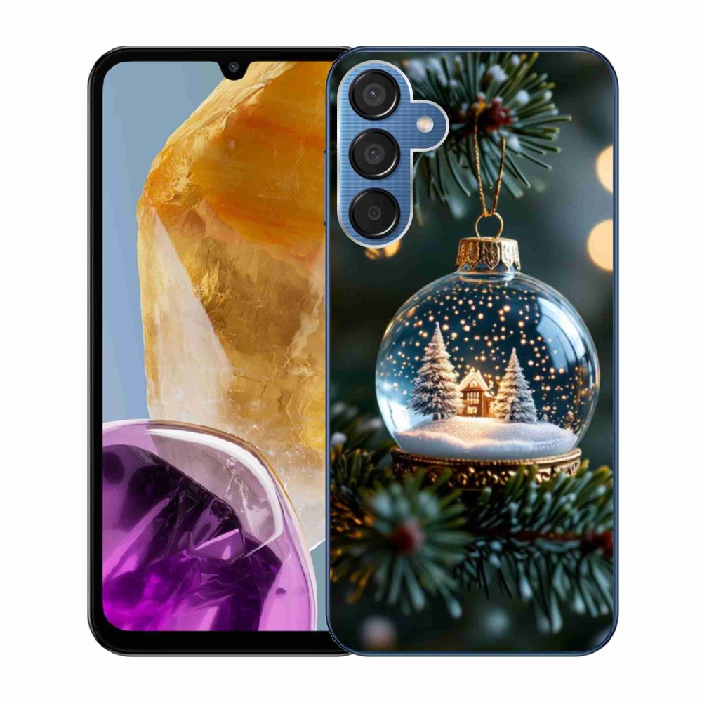 Gélový kryt mmCase na Samsung Galaxy M15 5G - vianočné gule 2