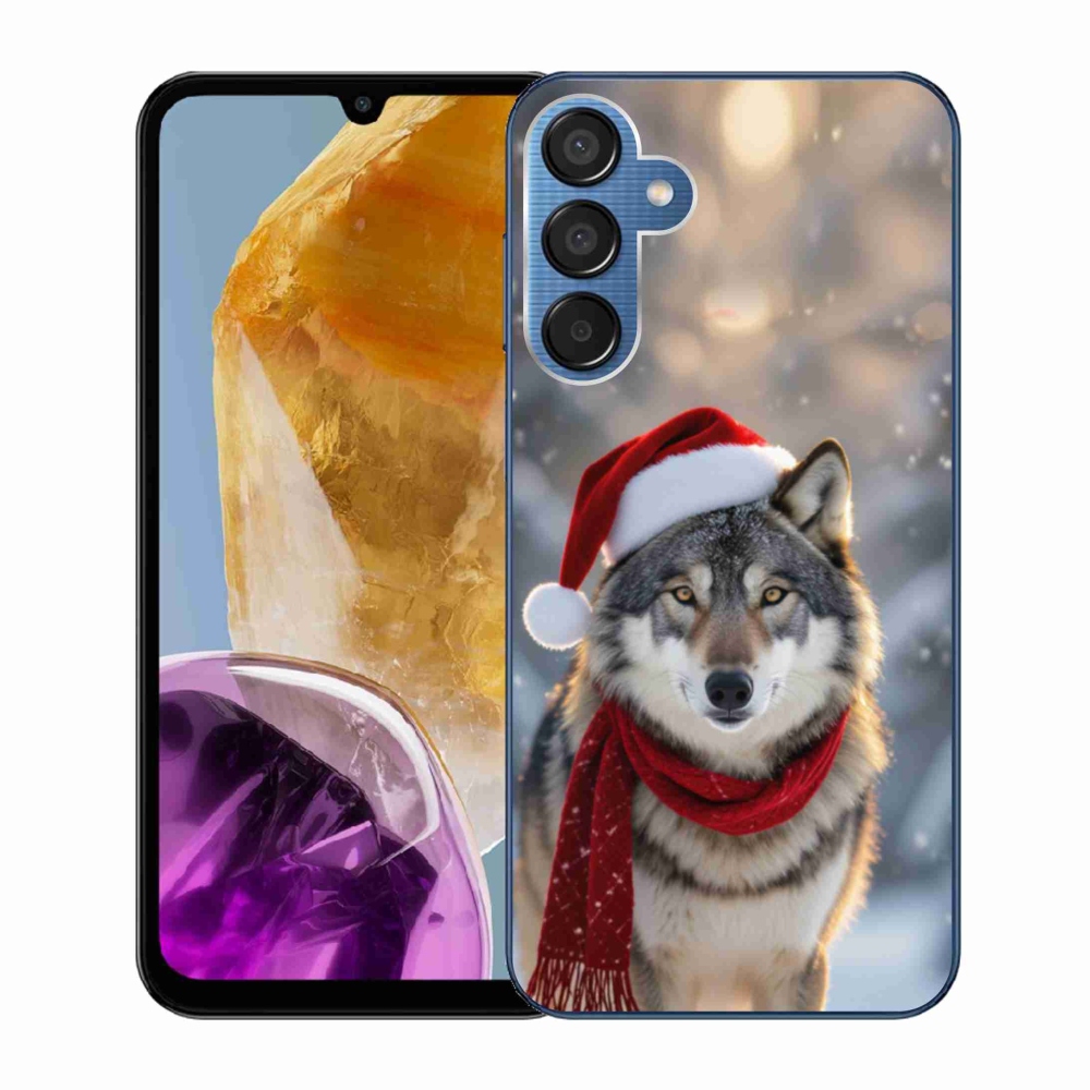 Gélový kryt mmCase na Samsung Galaxy M15 5G - vianočný vlk