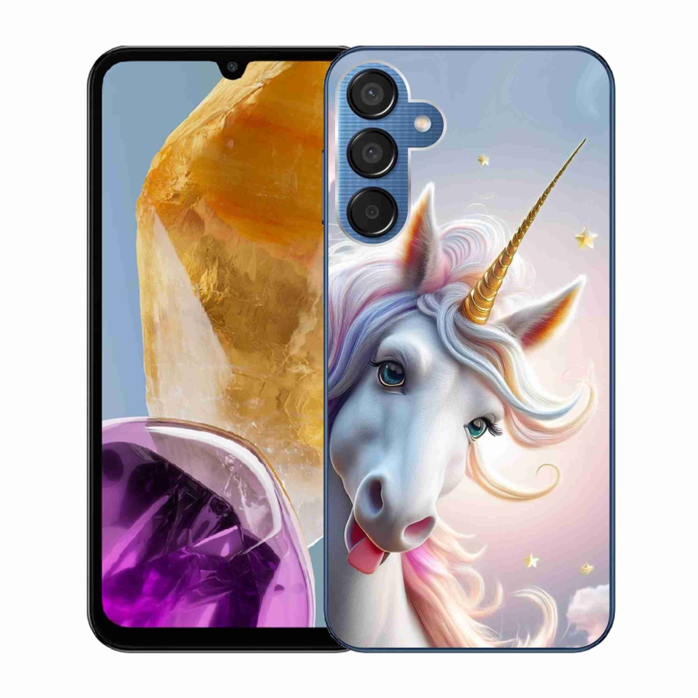 Gélový kryt mmCase na Samsung Galaxy M15 5G - veselý jednorožec