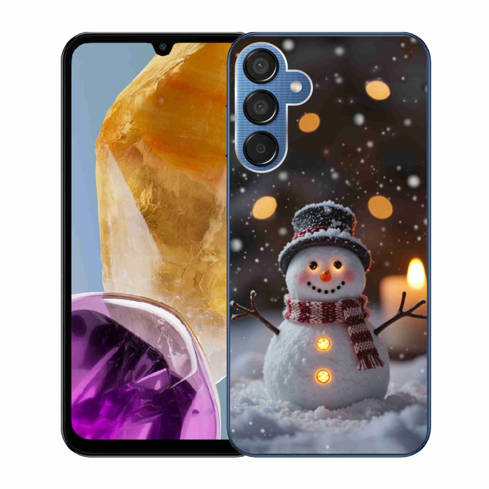 Gélový kryt mmCase na Samsung Galaxy M15 5G - veselý snehuliak