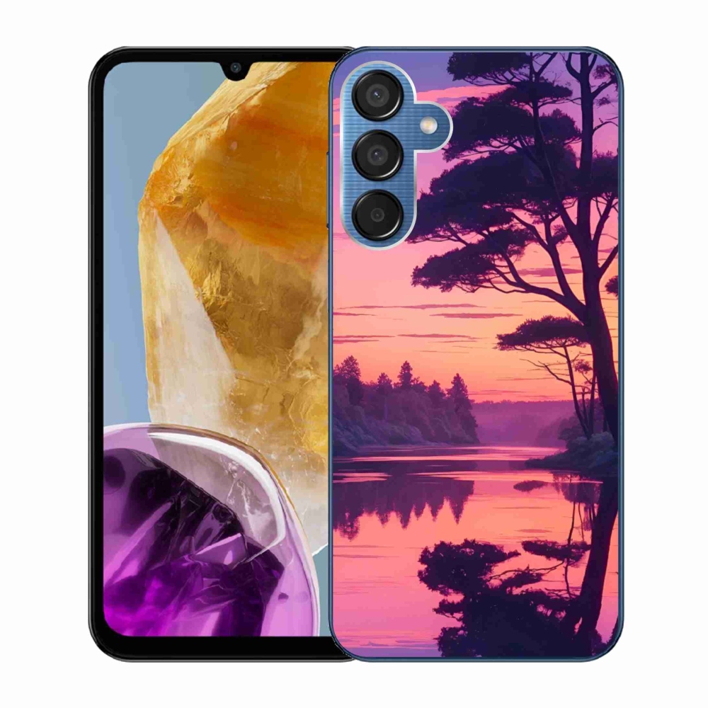 Gélový kryt mmCase na Samsung Galaxy M15 5G - západ slnka nad jazerom