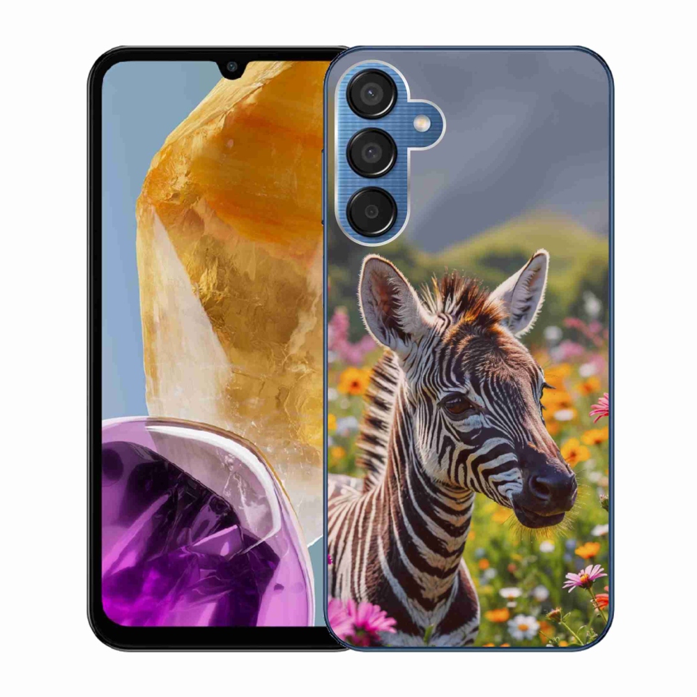 Gélový kryt mmCase na Samsung Galaxy M15 5G - zebra na lúke