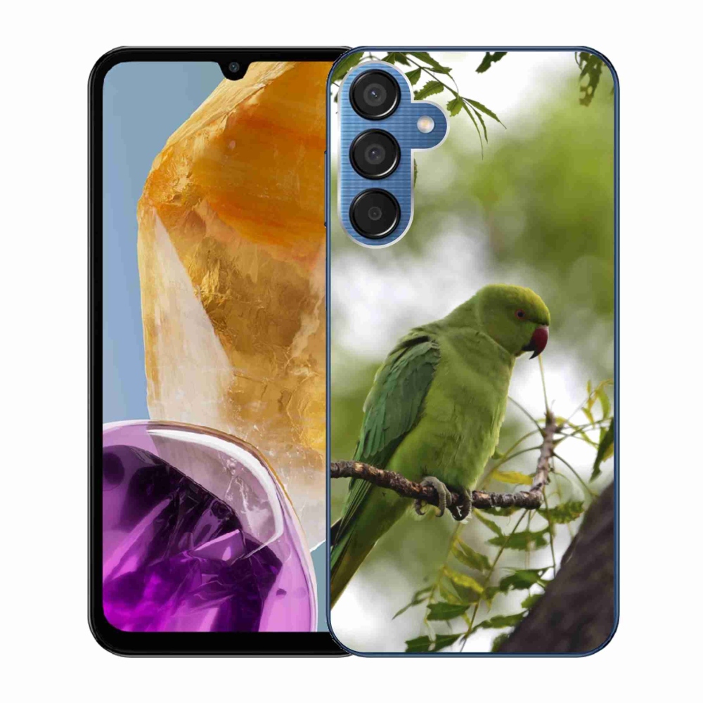 Gélový kryt mmCase na Samsung Galaxy M15 5G - zelený papagáj