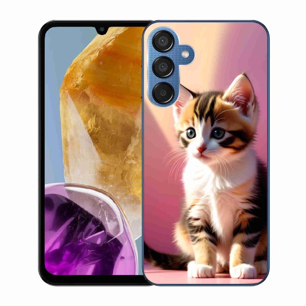 Gélový kryt mmCase na Samsung Galaxy M15 5G - zvedavé mačiatko 2