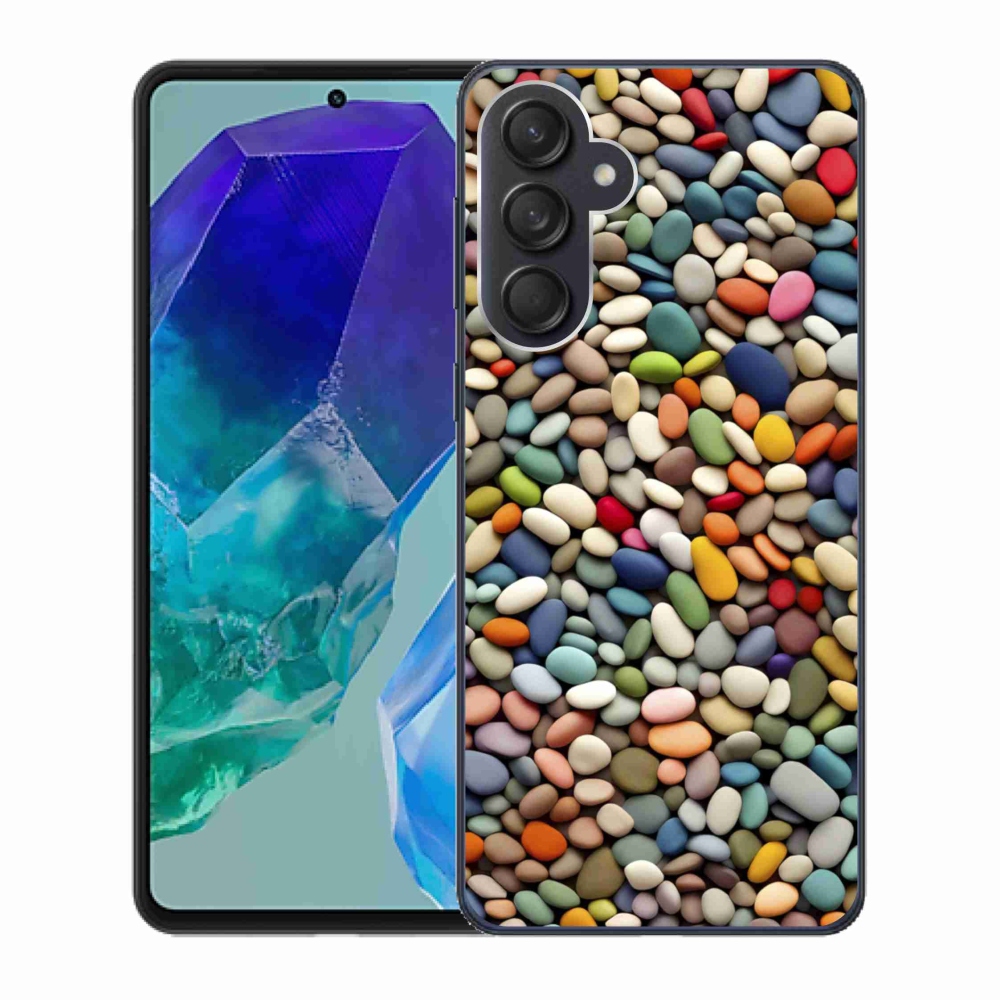 Gélový kryt mmCase na Samsung Galaxy M55 5G - farebné kamienky 2