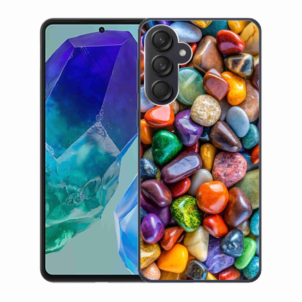 Gélový kryt mmCase na Samsung Galaxy M55 5G - farebné kamienky