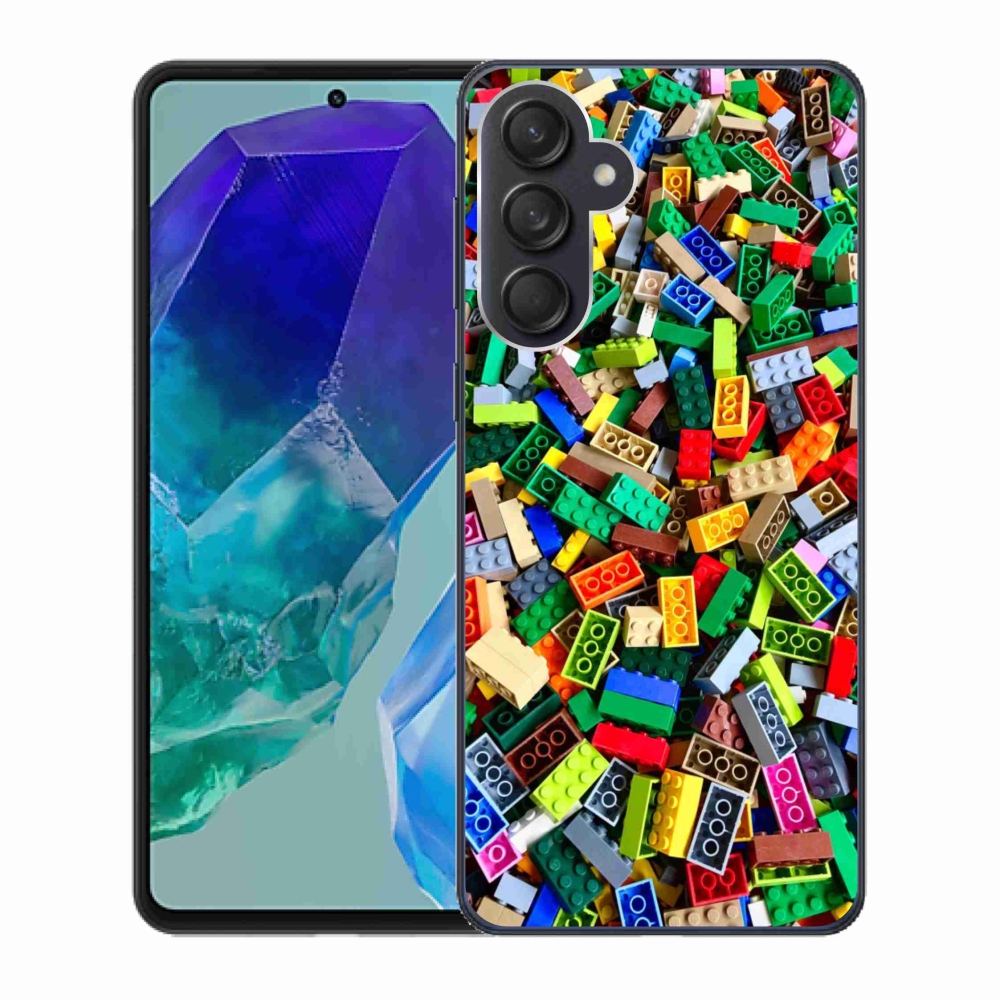 Gélový kryt mmCase na Samsung Galaxy M55 5G - farebné stavebné kocky