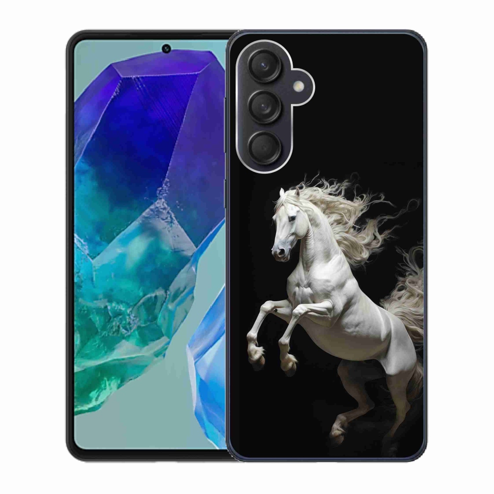 Gélový kryt mmCase na Samsung Galaxy M55 5G - biely kôň 4