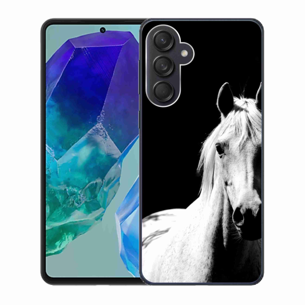 Gélový kryt mmCase na Samsung Galaxy M55 5G - biely kôň 5