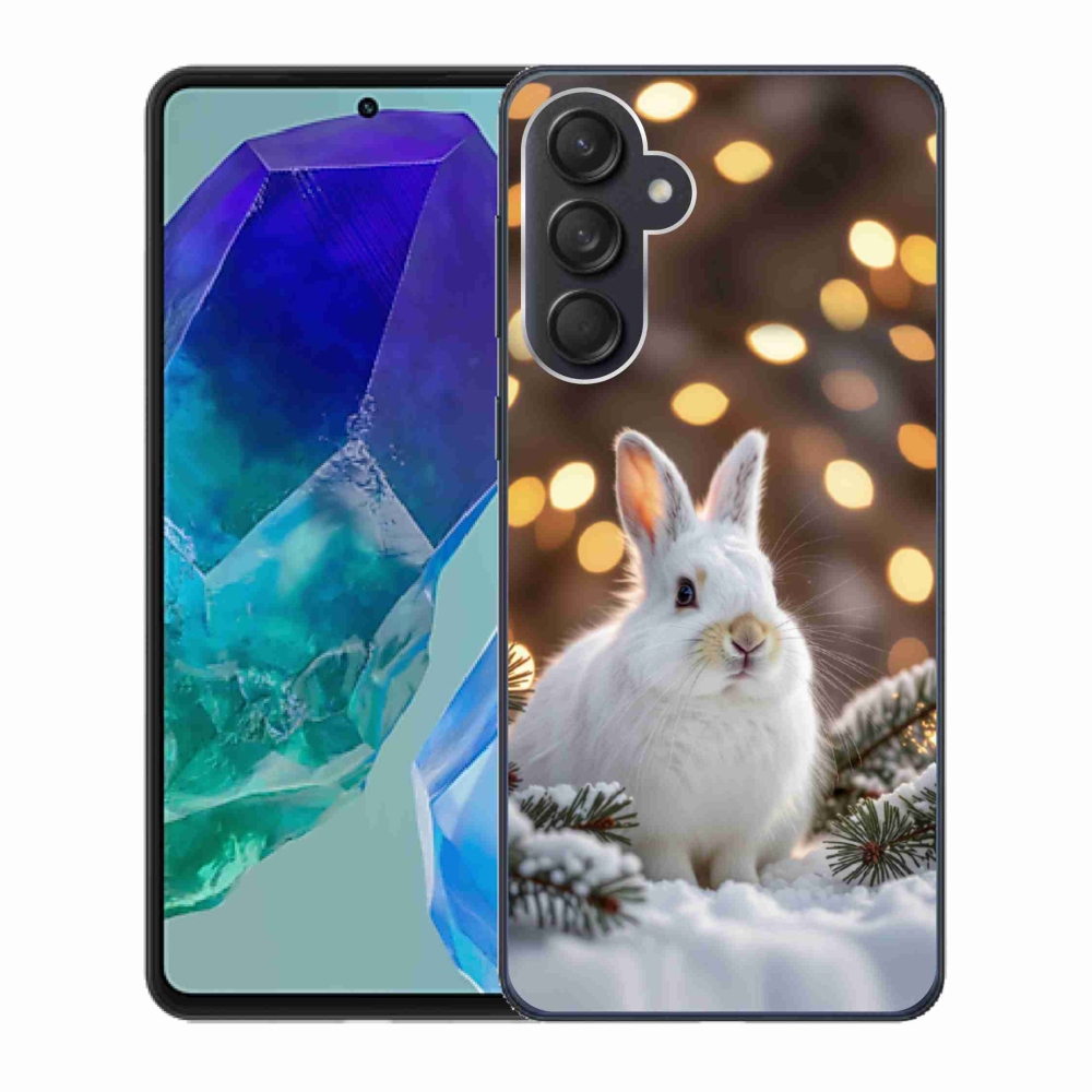 Gélový kryt mmCase na Samsung Galaxy M55 5G - biely zajac