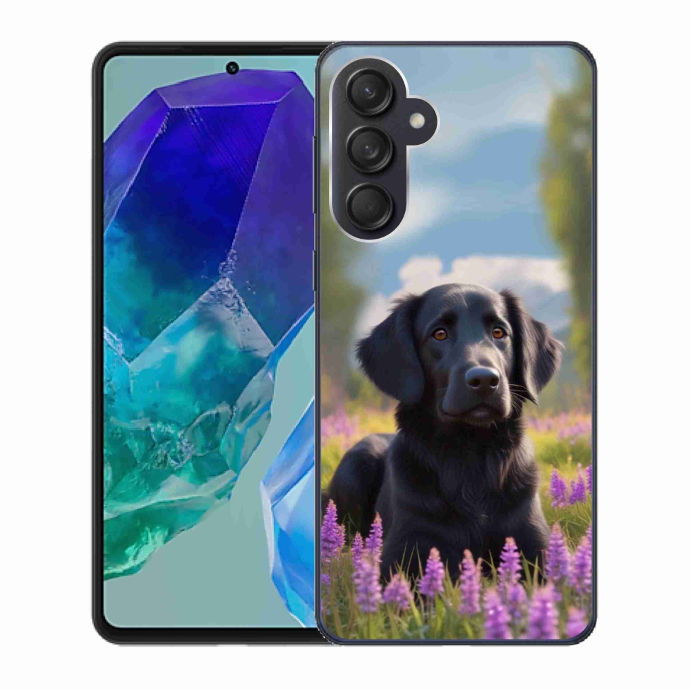 Gélový kryt mmCase na Samsung Galaxy M55 5G - elegantný čierny retriever