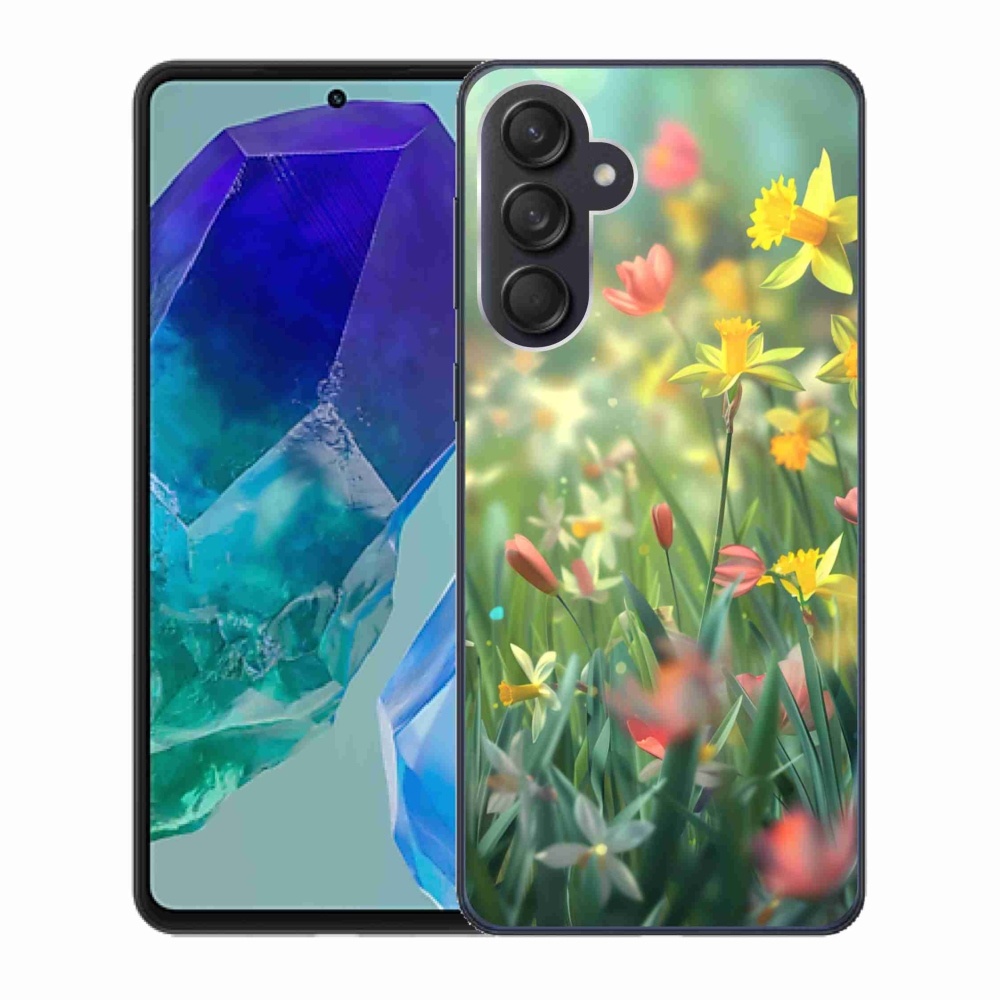 Gélový kryt mmCase na Samsung Galaxy M55 5G - jarné kvety