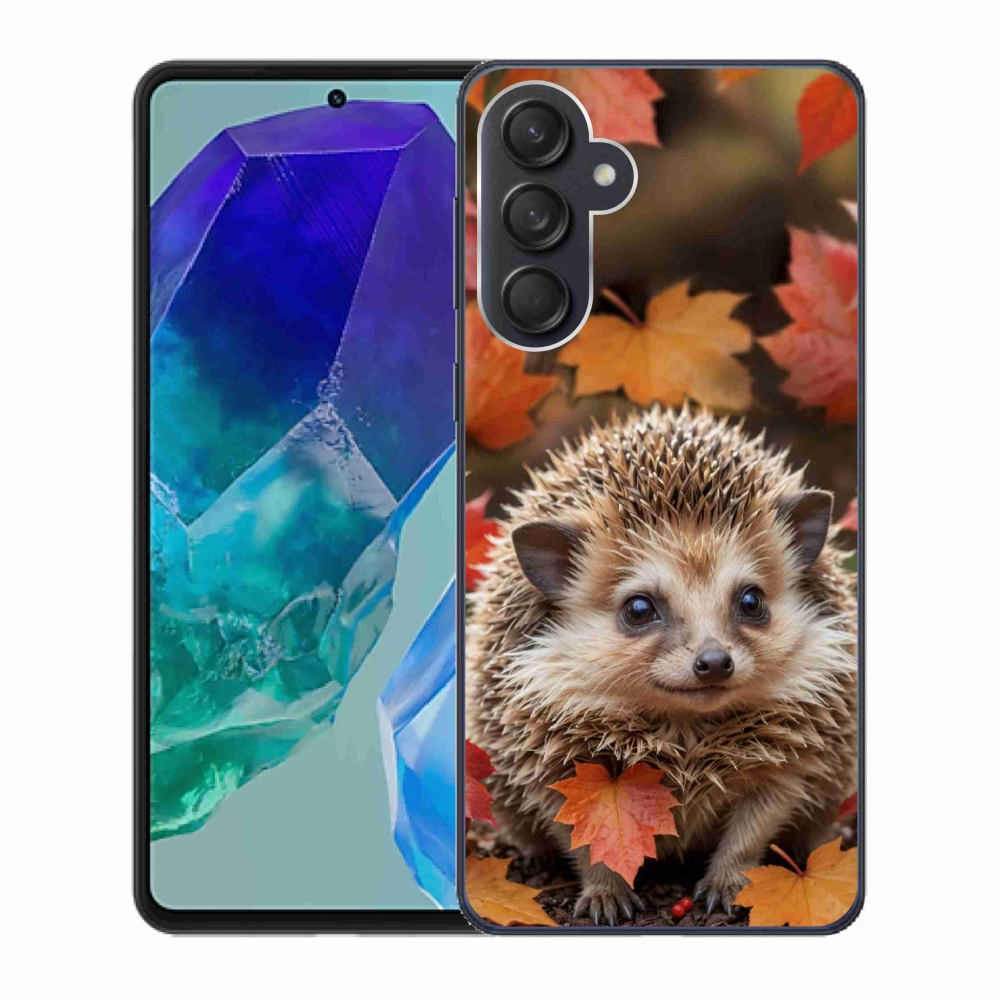 Gélový kryt mmCase na Samsung Galaxy M55 5G - ježko v lístia