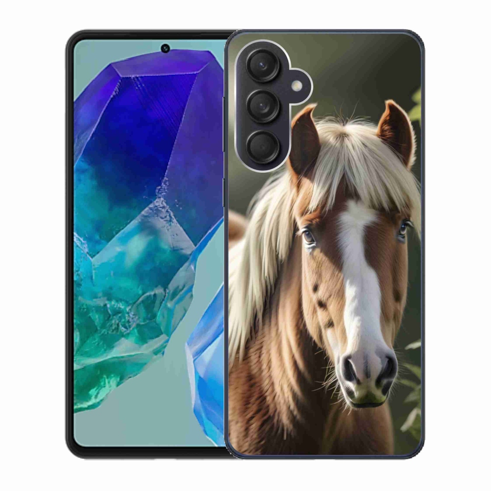 Gélový kryt mmCase na Samsung Galaxy M55 5G - kôň so svetlou hrivou