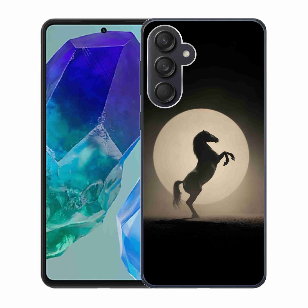 Gélový kryt mmCase na Samsung Galaxy M55 5G - kôň v siluete