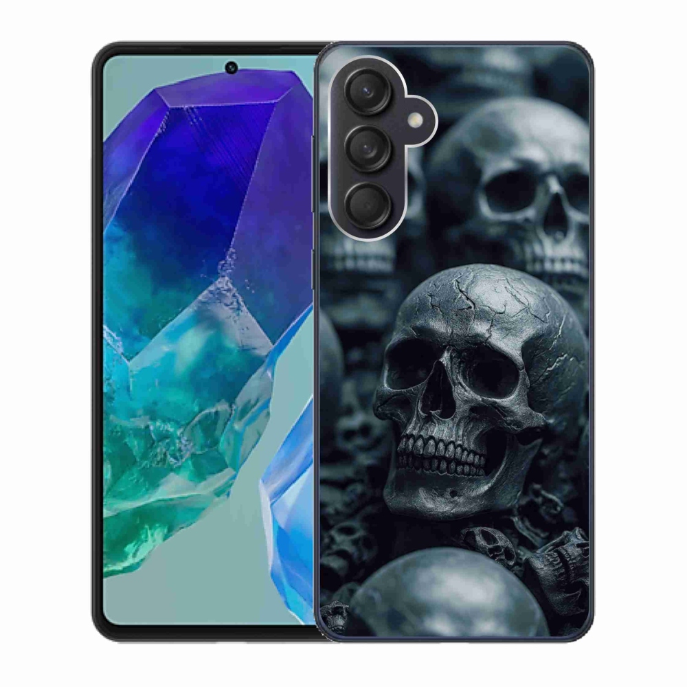 Gélový kryt mmCase na Samsung Galaxy M55 5G - lebka 2