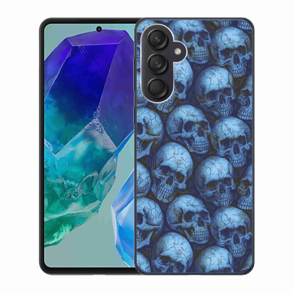Gélový kryt mmCase na Samsung Galaxy M55 5G - lebky