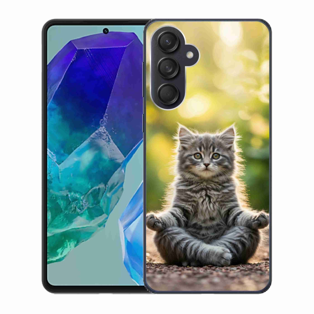 Gélový kryt mmCase na Samsung Galaxy M55 5G - meditujúce mačiatko