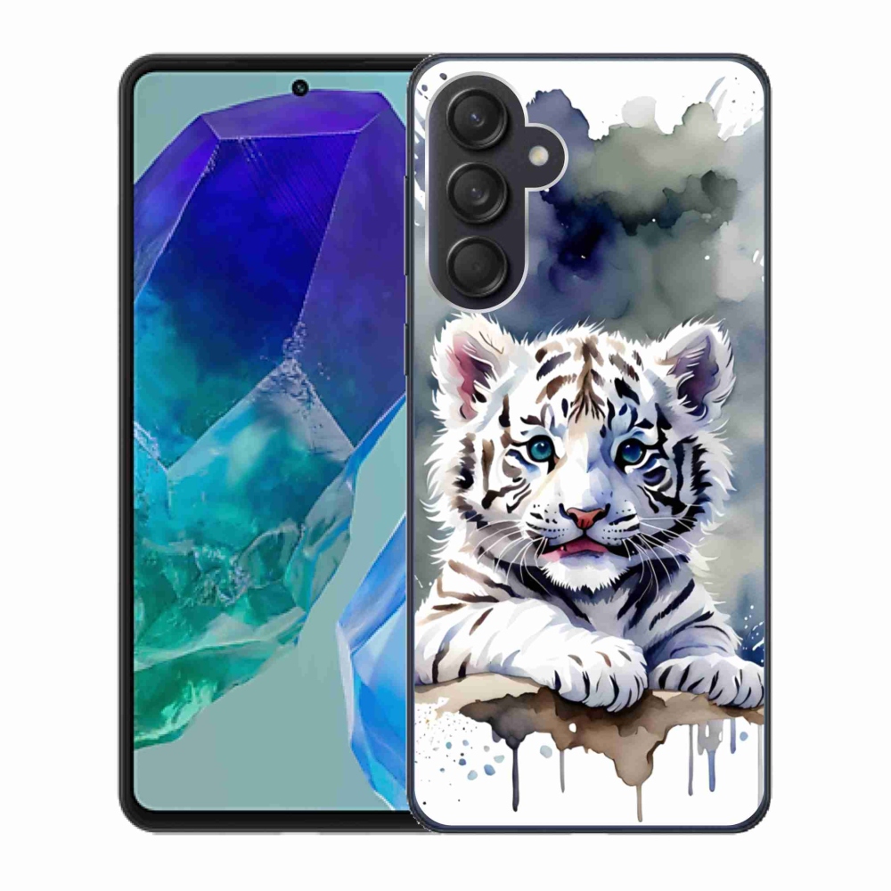 Gélový kryt mmCase na Samsung Galaxy M55 5G - mláďa bieleho tigra