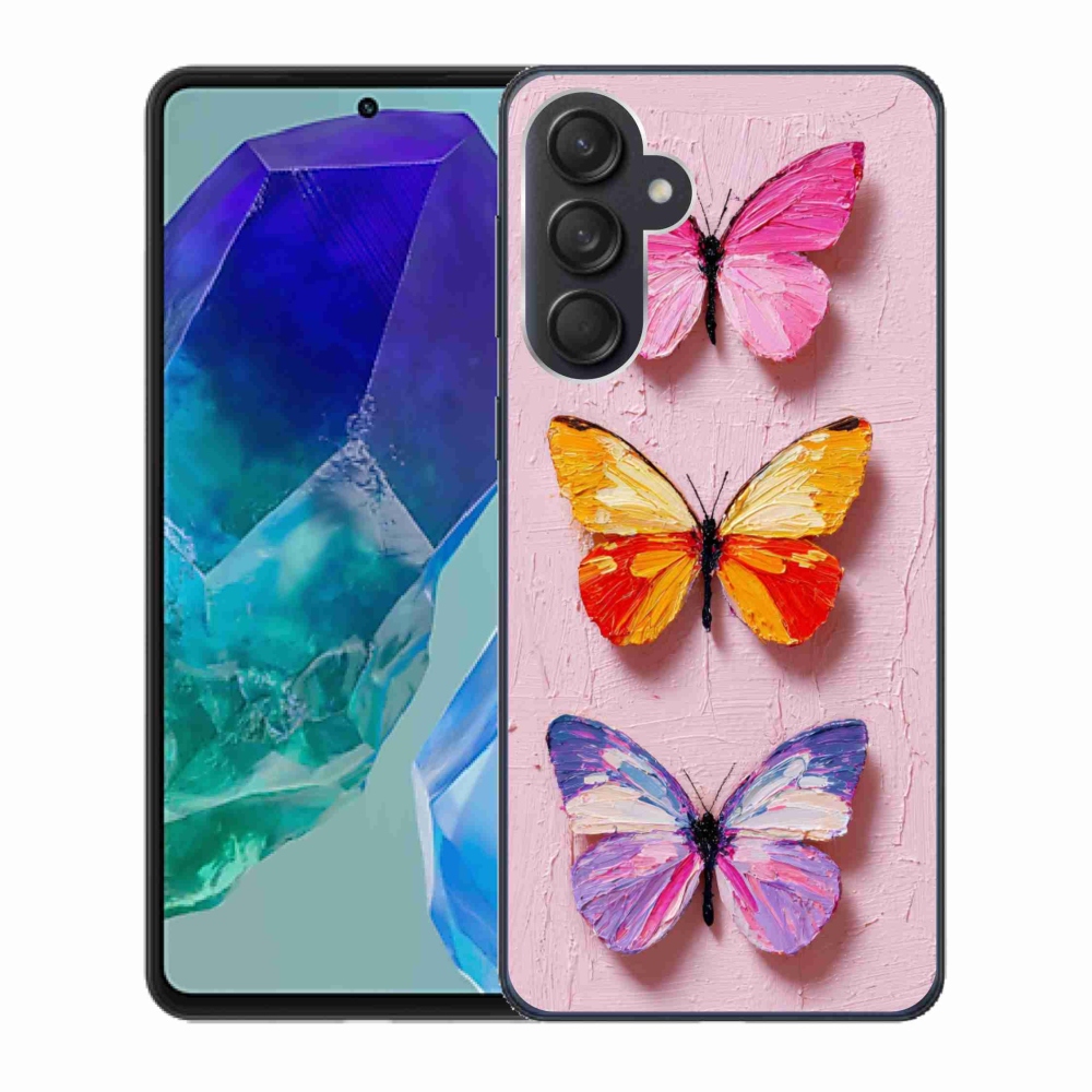 Gélový kryt mmCase na Samsung Galaxy M55 5G - motýlia trojica