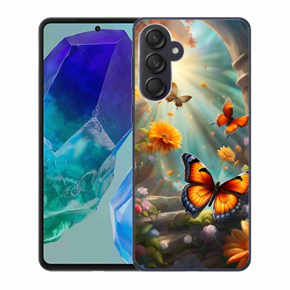 Gélový kryt mmCase na Samsung Galaxy M55 5G - motýlia záhrada 2