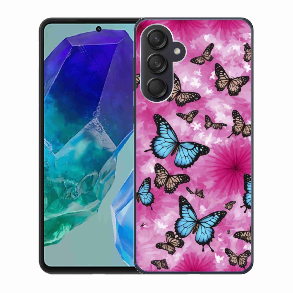 Gélový kryt mmCase na Samsung Galaxy M55 5G - motýlia záhrada