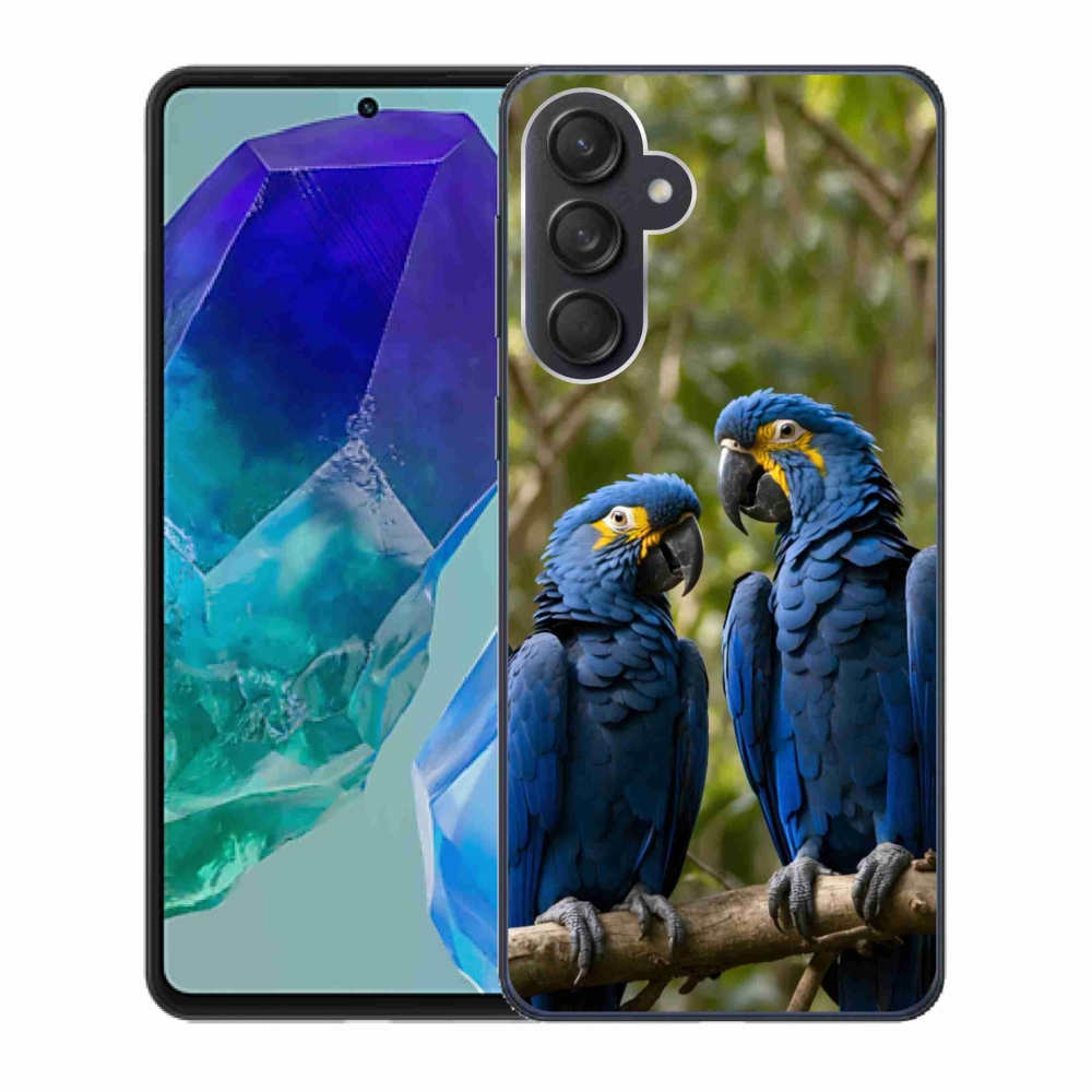 Gélový kryt mmCase na Samsung Galaxy M55 5G - papagájové duo