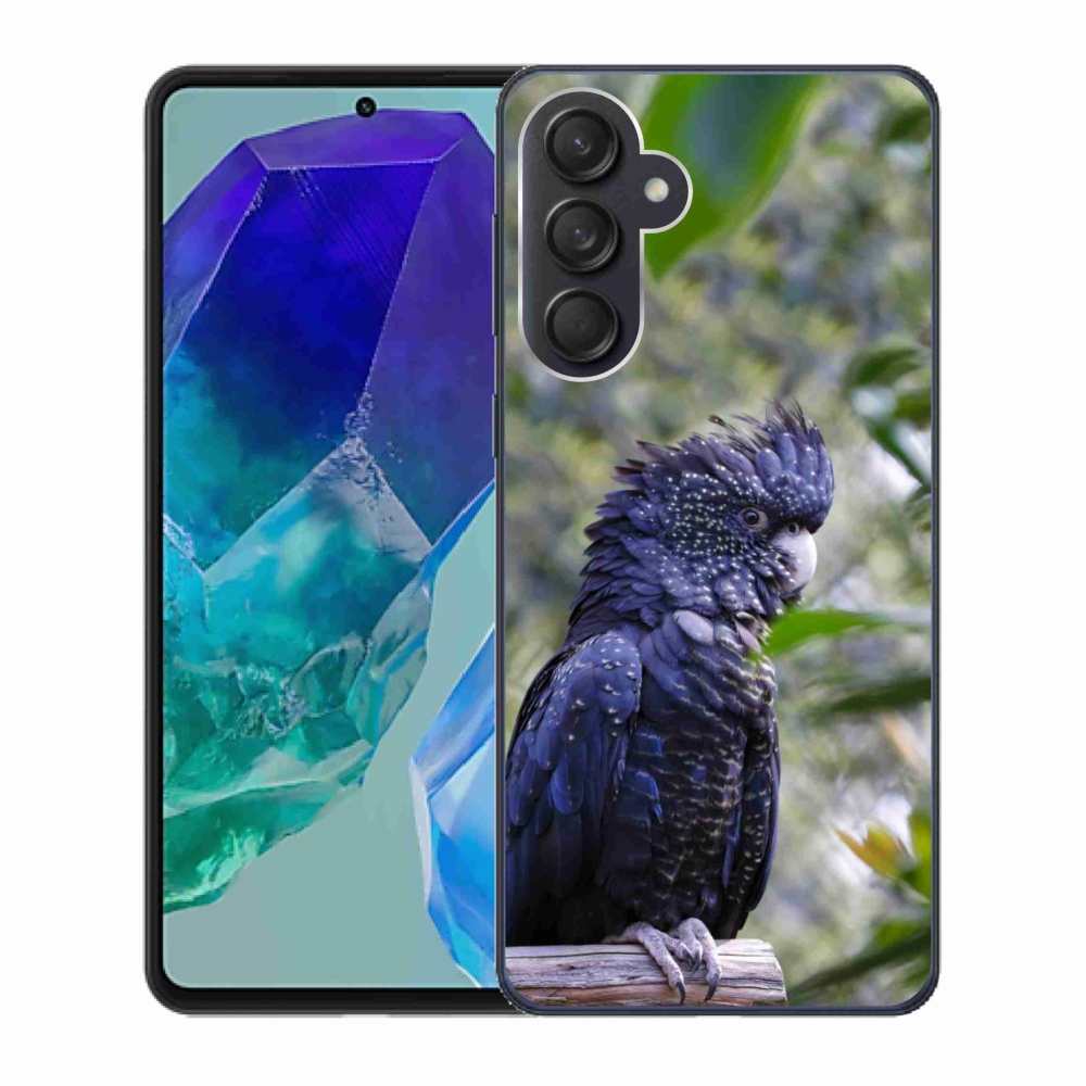 Gélový kryt mmCase na Samsung Galaxy M55 5G - papagáj kakadu čierny