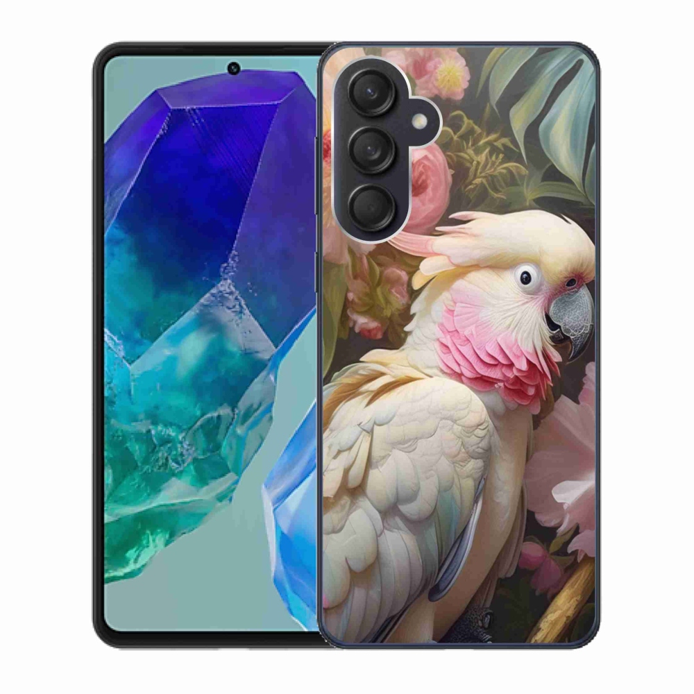Gélový kryt mmCase na Samsung Galaxy M55 5G - papagáj kakadu ružový 2