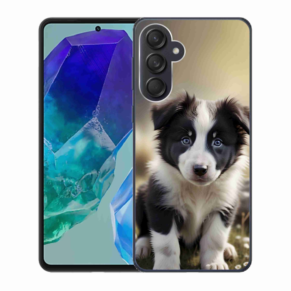 Gélový kryt mmCase na Samsung Galaxy M55 5G - roztomilá border kólia