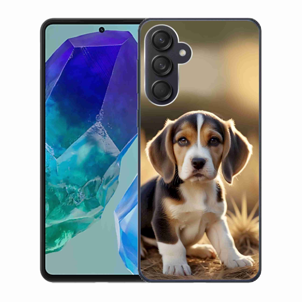 Gélový kryt mmCase na Samsung Galaxy M55 5G - roztomilý bígl