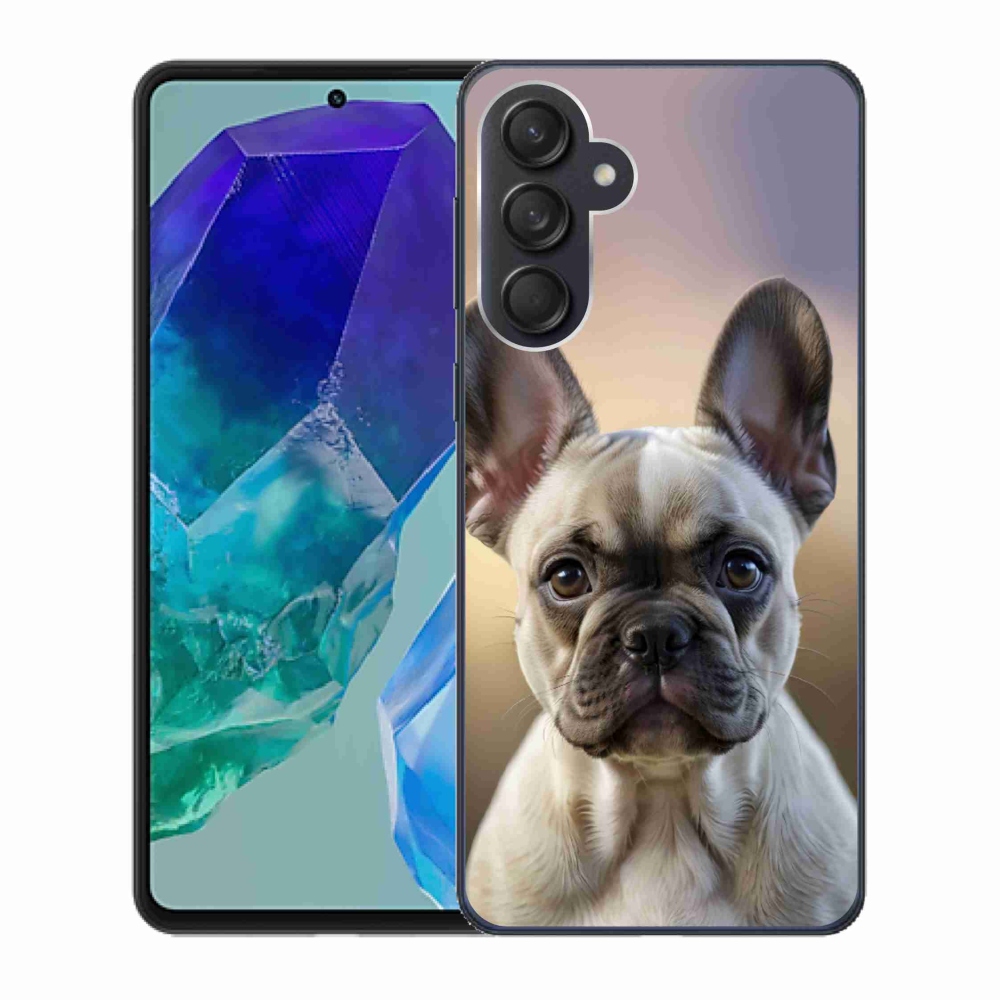 Gélový kryt mmCase na Samsung Galaxy M55 5G - roztomilý francúzsky buldoček
