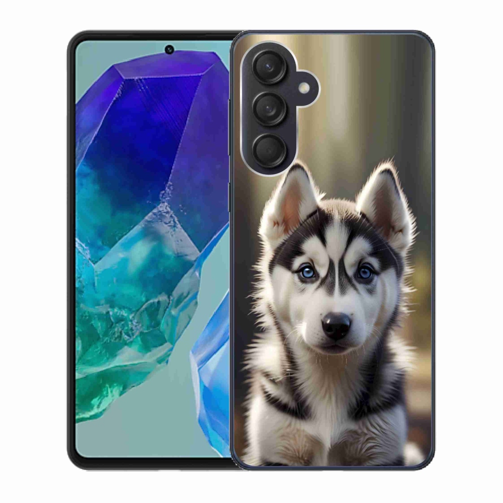 Gélový kryt mmCase na Samsung Galaxy M55 5G - roztomilý sibírsky husky