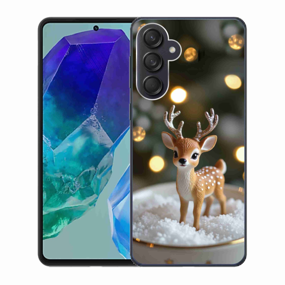 Gélový kryt mmCase na Samsung Galaxy M55 5G - roztomilý vianočný jeleň