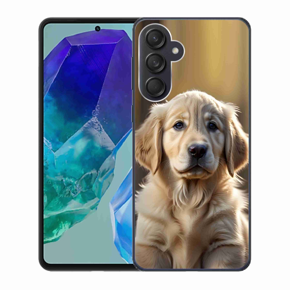Gélový kryt mmCase na Samsung Galaxy M55 5G - roztomilý zlatý retriever