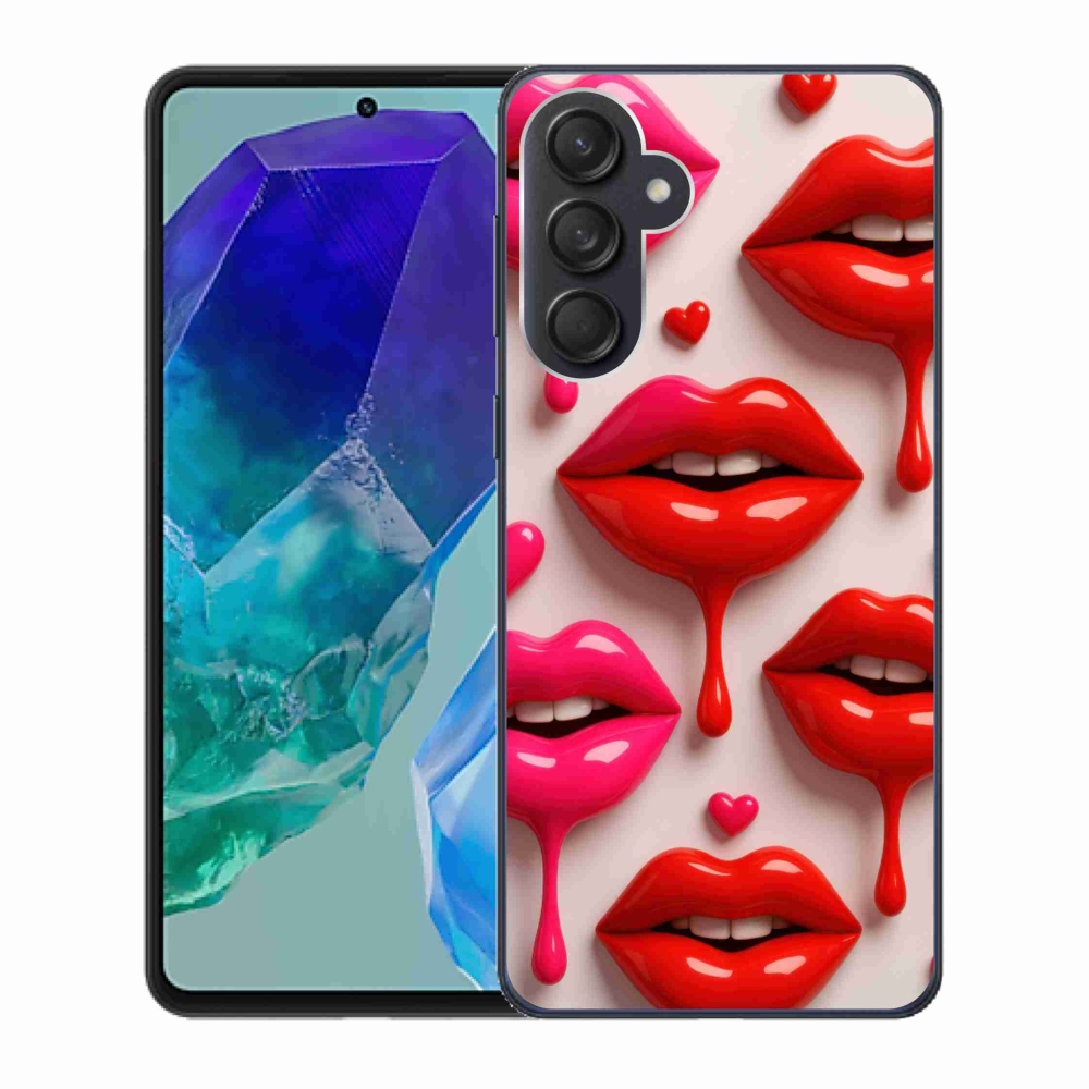 Gélový kryt mmCase na Samsung Galaxy M55 5G - pery 2