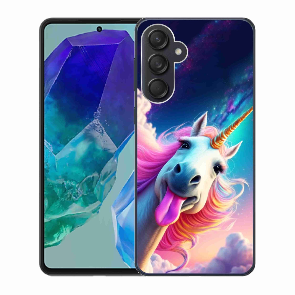 Gélový kryt mmCase na Samsung Galaxy M55 5G - šialený jednorožec