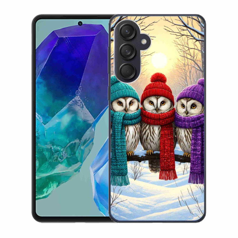 Gélový kryt mmCase na Samsung Galaxy M55 5G - soví priatelia