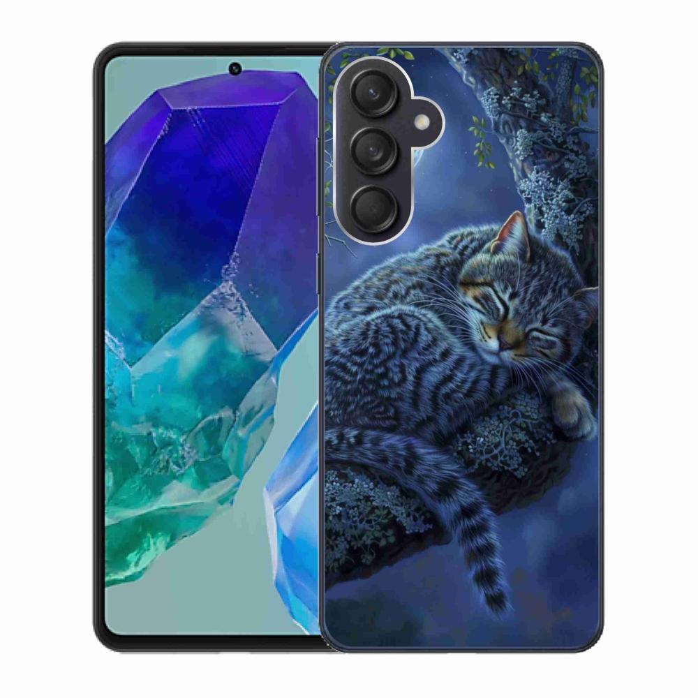 Gélový kryt mmCase na Samsung Galaxy M55 5G - spiaca mačka