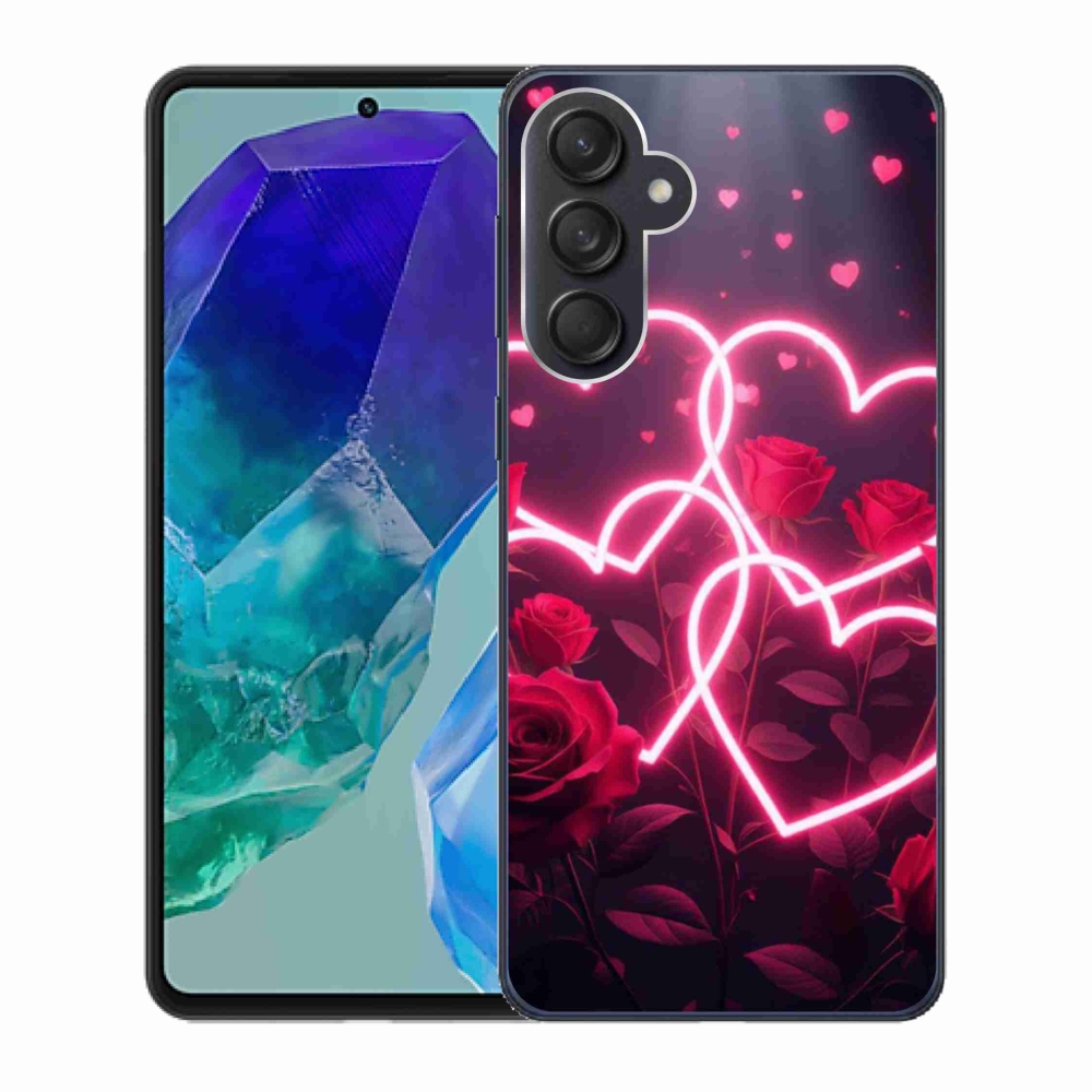 Gélový kryt mmCase na Samsung Galaxy M55 5G - srdce lásky