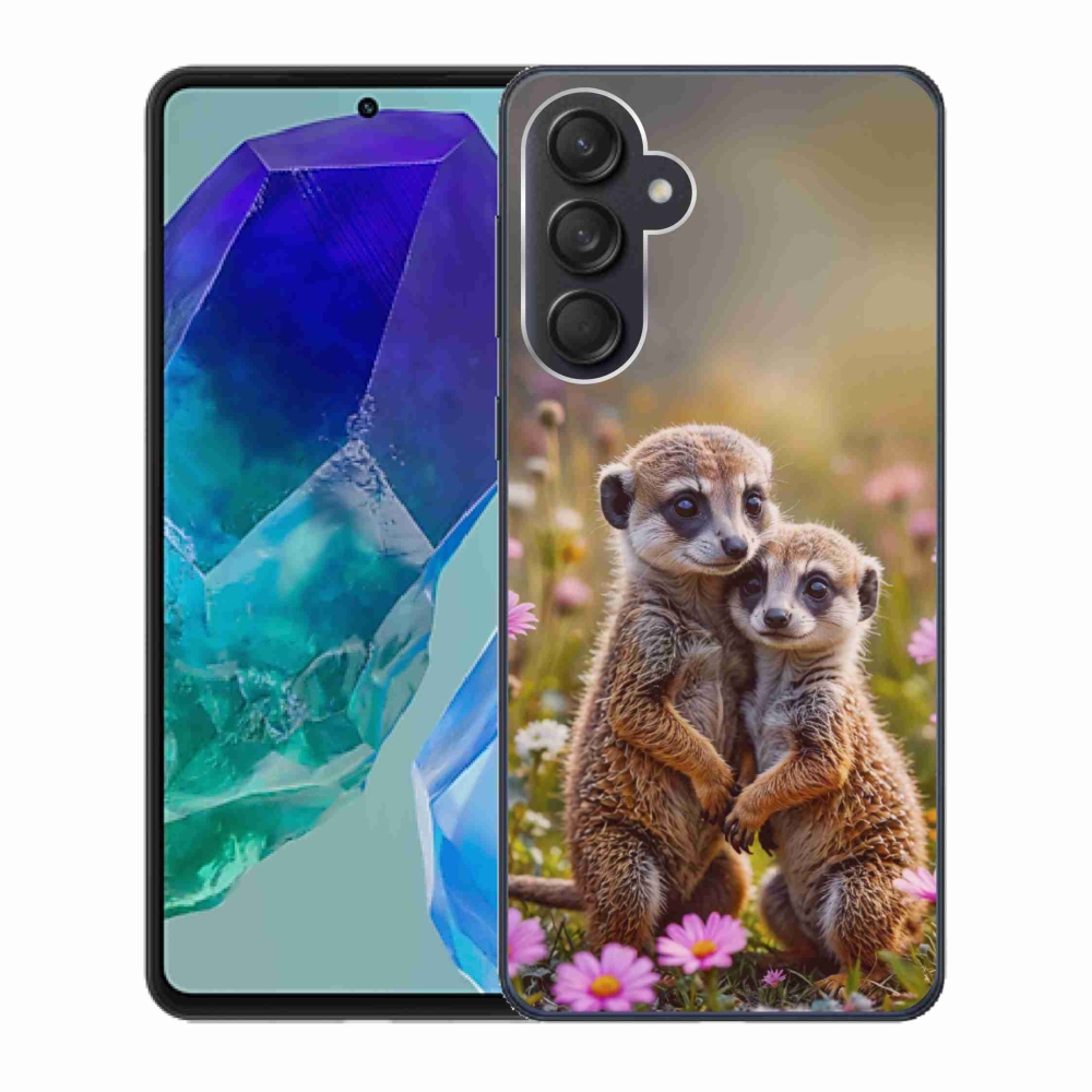 Gélový kryt mmCase na Samsung Galaxy M55 5G - surikatí duo