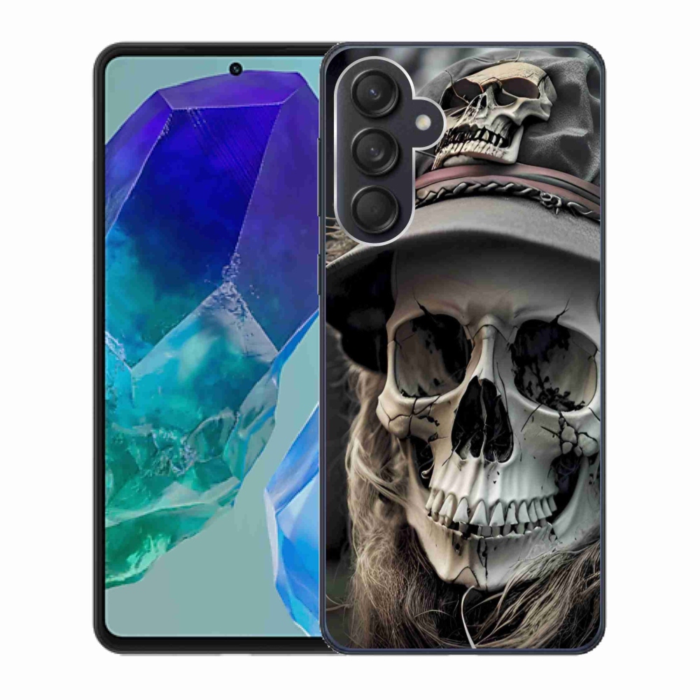 Gélový kryt mmCase na Samsung Galaxy M55 5G - temná lebka