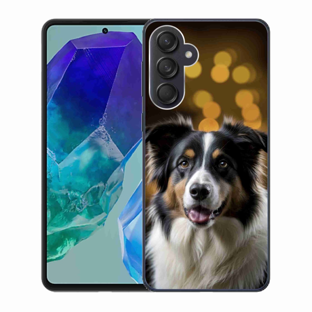 Gélový kryt mmCase na Samsung Galaxy M55 5G - usmievavý austrálsky ovčiak