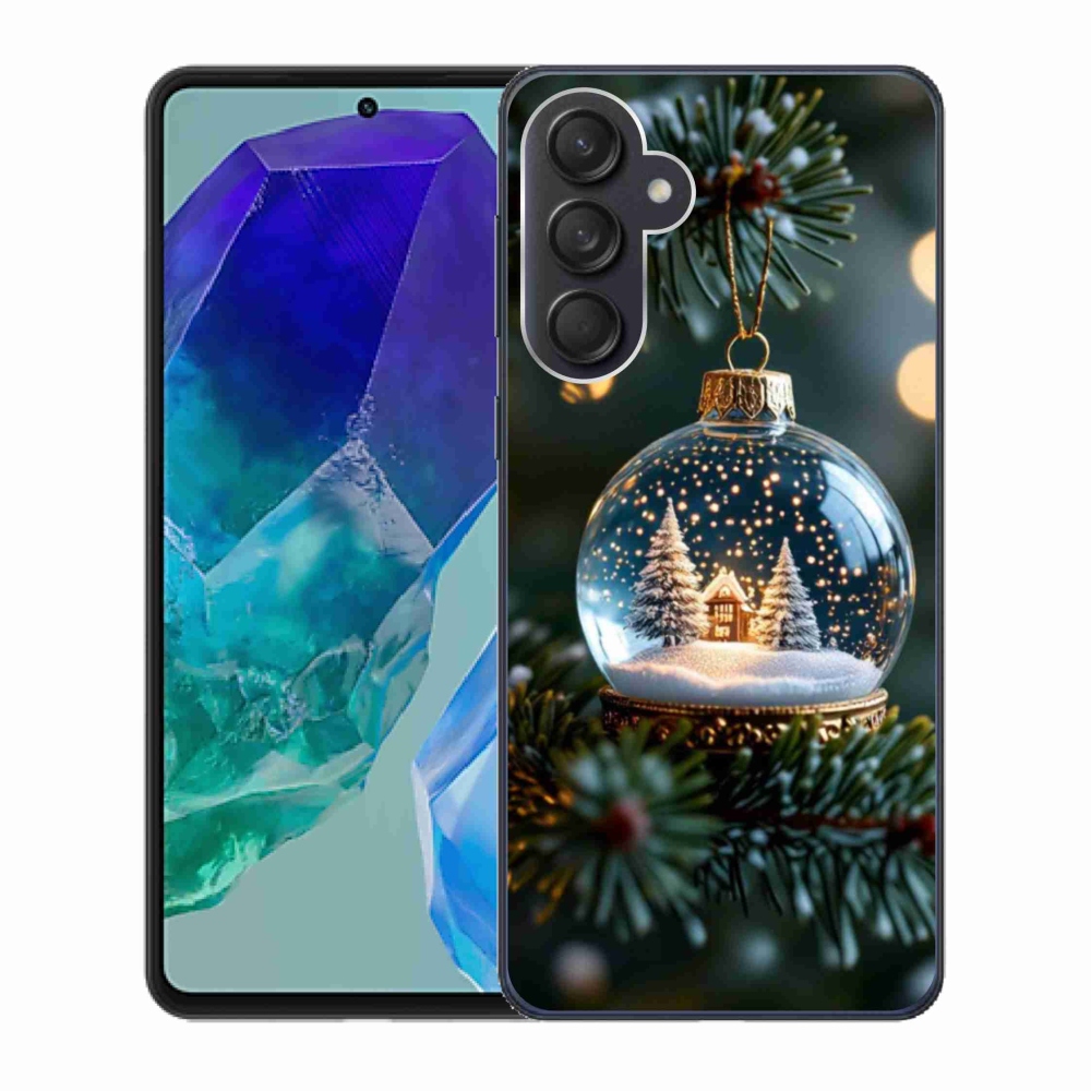 Gélový kryt mmCase na Samsung Galaxy M55 5G - vianočné gule 2